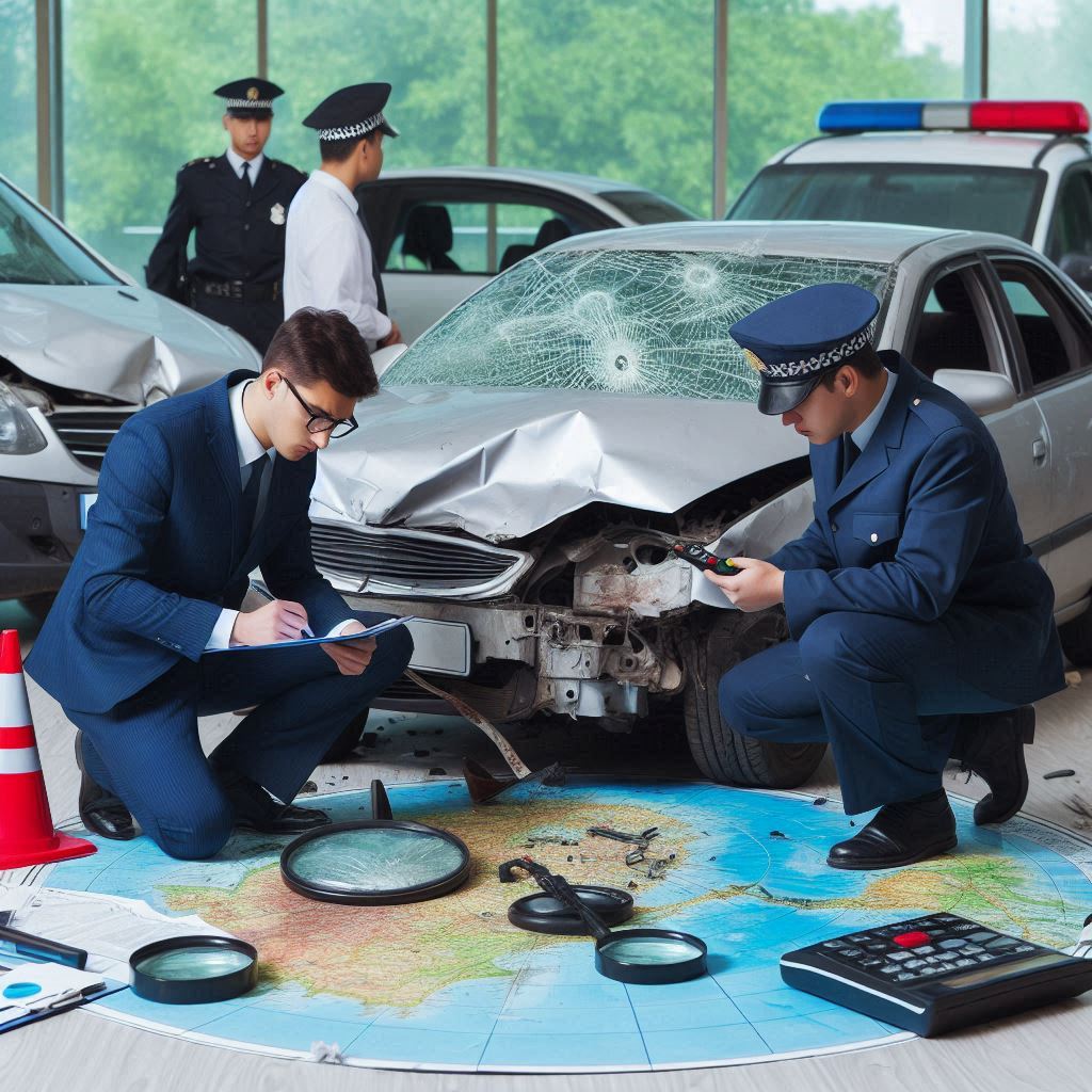 car accident determining fault by location of damage